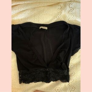black lace top